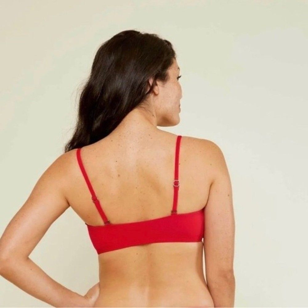 Andie Swim The Rio Bikini Top Cherry Red Size S NWT - Picture 2 of 6